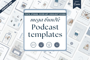 Podcast Canva Instagram templates