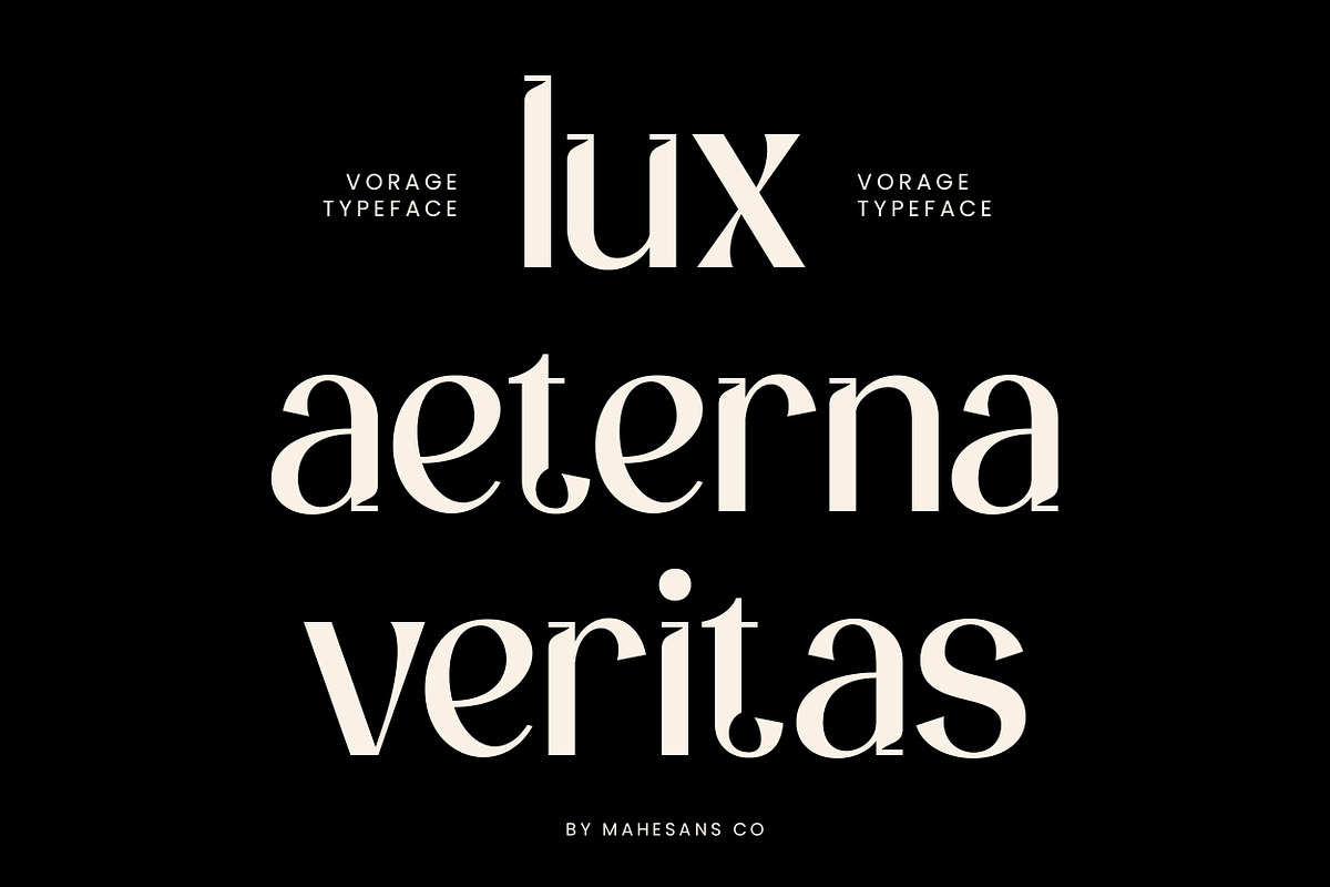 Vorage | Modern Minimalist Typeface, a Serif Font by Mahesans Co (Photo 2 of 10)