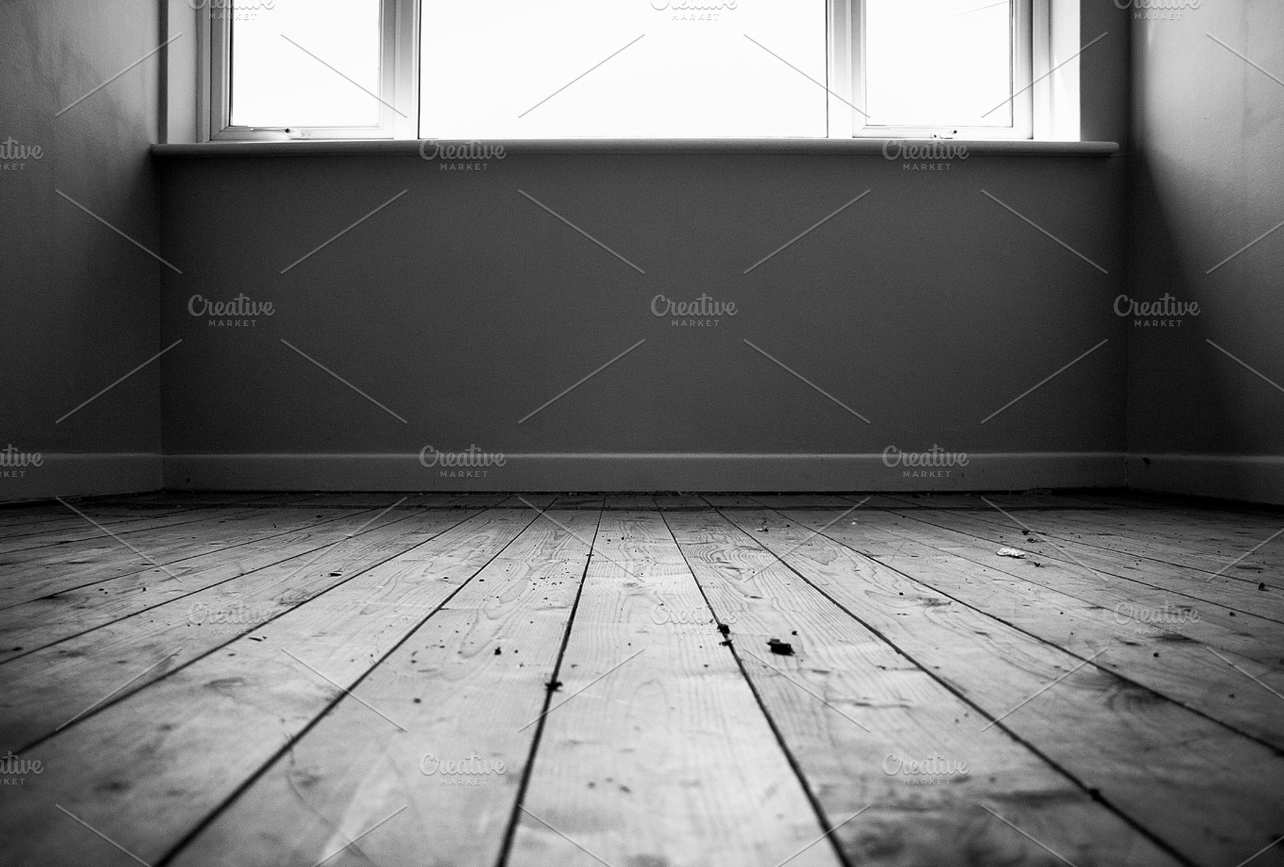 Empty room containing room, floor, and floor boards