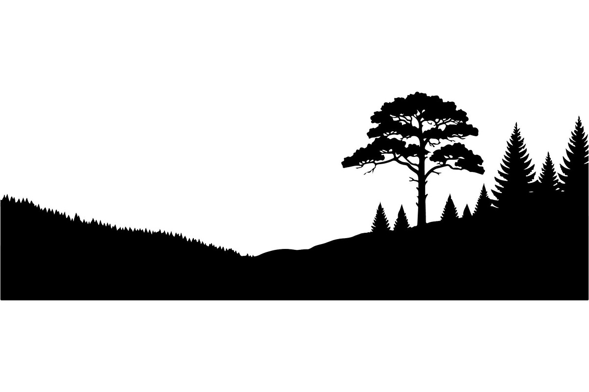 Woodland Landscape Silhouette, an Object Graphic by Creativeshirt (Photo 5 of 18)