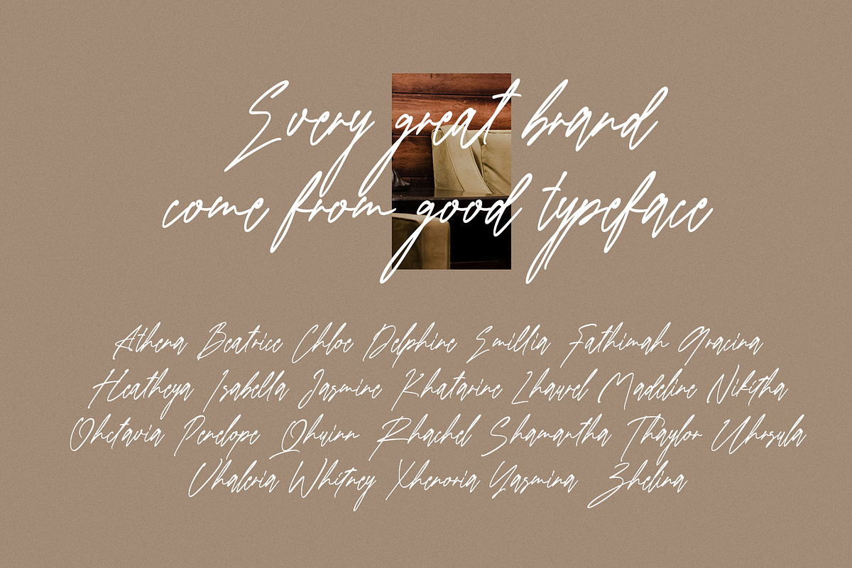 Renastica Modern Script Font, a Script Font by RantautypeStudio (Photo 2 of 15)