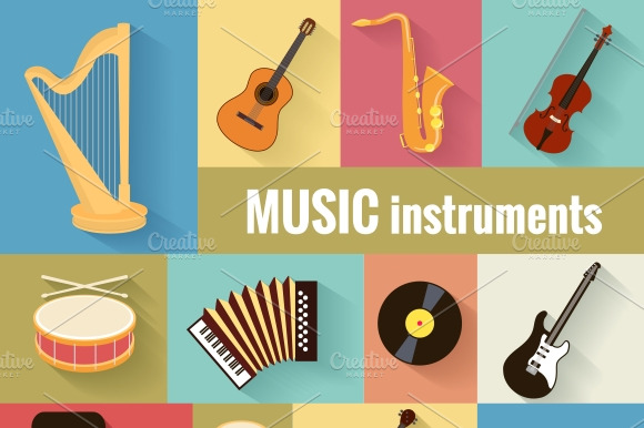 Musical Instruments Vector Set