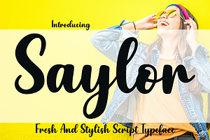 Saylor – Playful Modern Script Font