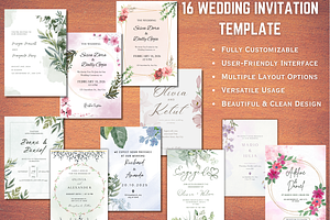 Elegant Petals Wedding Invitation