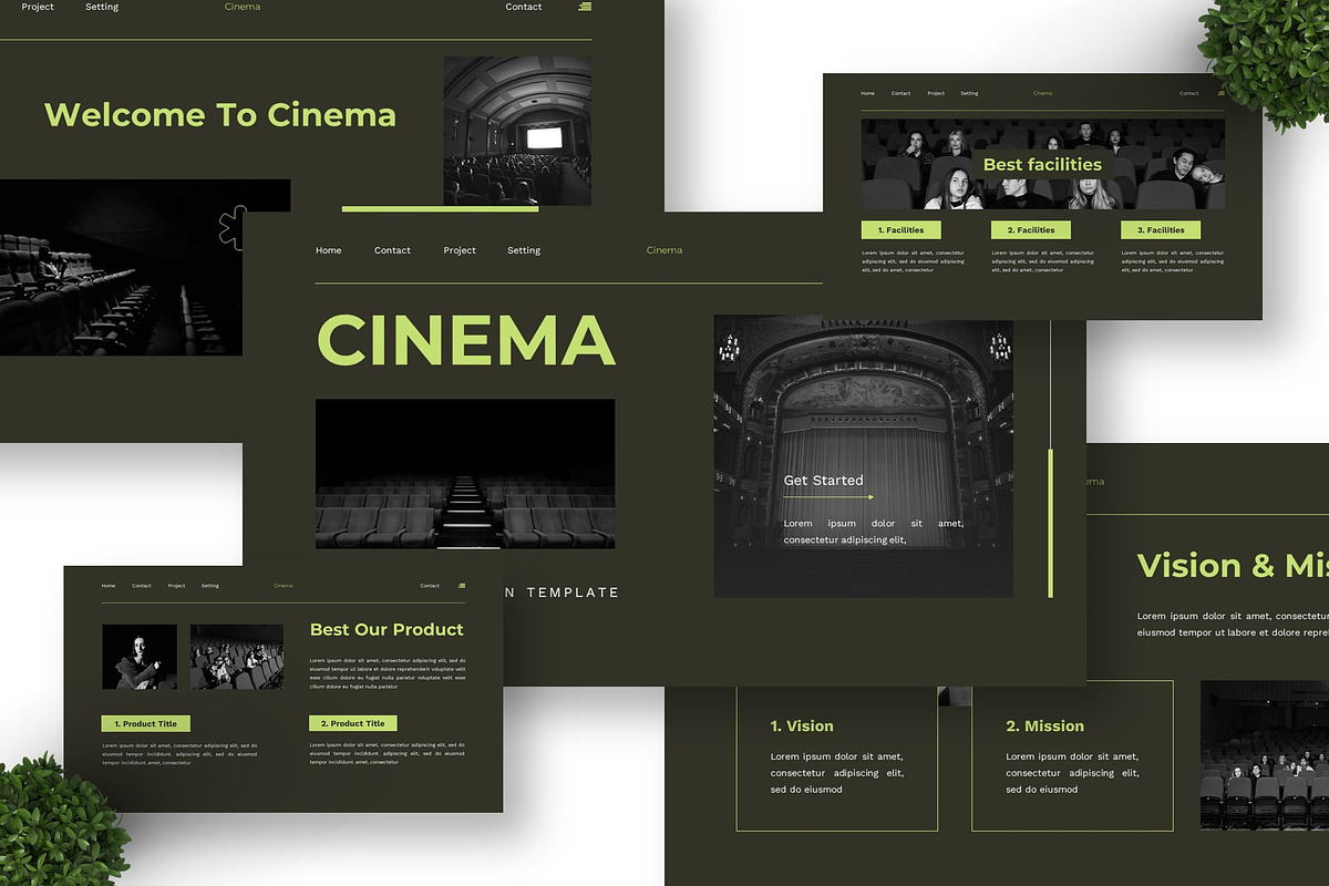 Cinema - Movie Google Slide, a Presentation Template by Deepslide Studio (Photo 2 of 6)