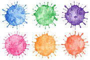 colorful watercolor splashes design, an Illustration by Amazin_art (Thumbnail 6 of 6)