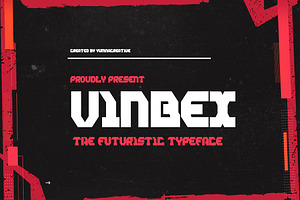 Vinbex - Futuristic Font, a Sans Serif Font by Dhabee