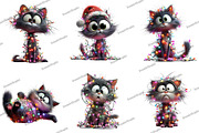 Quirky Christmas Cat Clipart, an Illustration by DreamArtGraphic (Thumbnail 4 of 5)