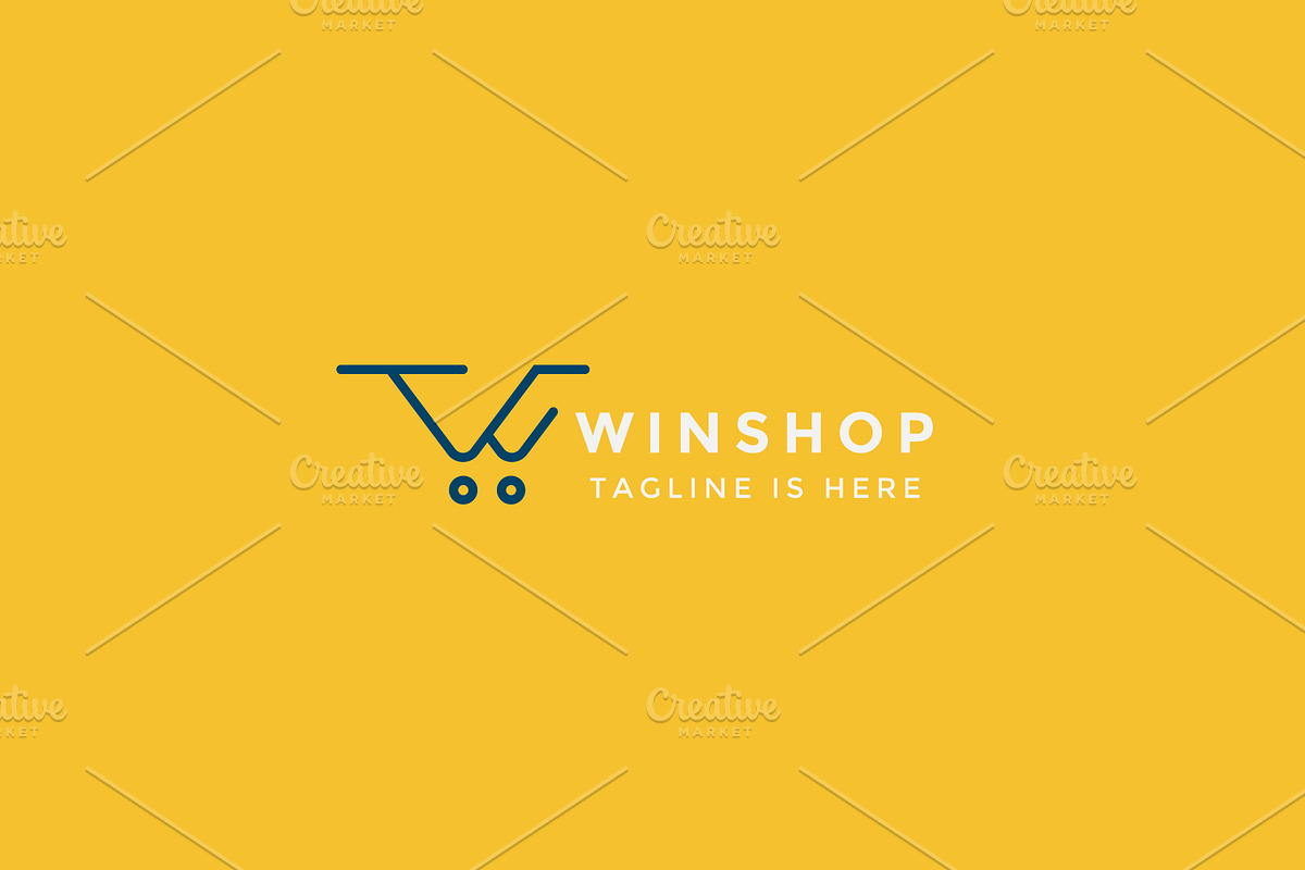 Shopping cart letter W logo, a Branding & Logo Template by Izalsye (Photo 2 of 4)