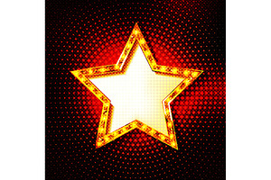 Star shaped gold frame