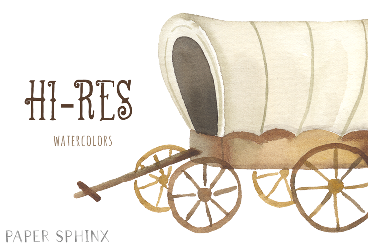 Watercolor Western Clipart, an Illustration by PaperSphinx (Photo 3 of 3)