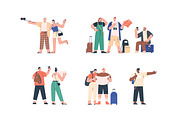 Tourists sightseeing on travel set, a Person Illustration by Good Studio (Thumbnail 2 of 3)