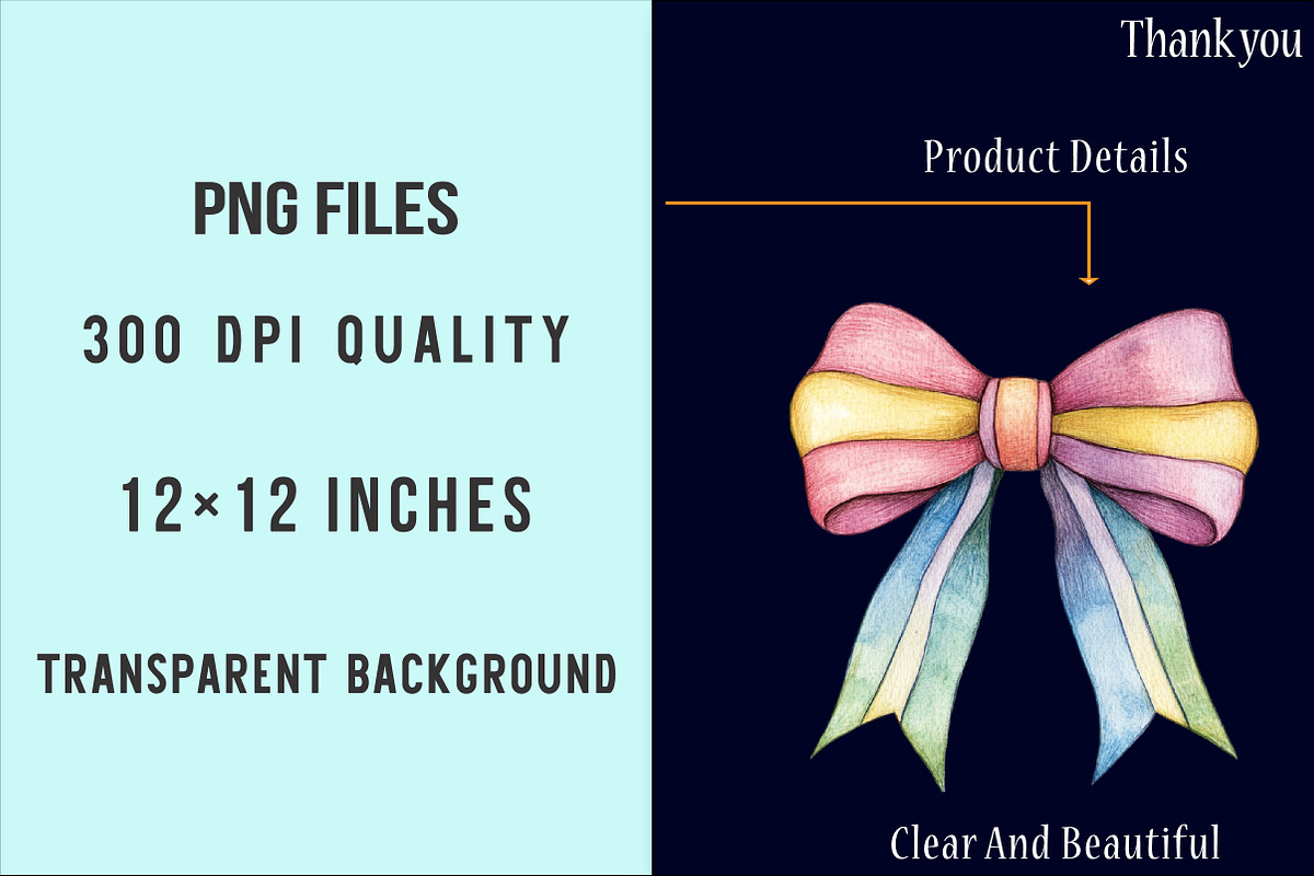 Groovy Pencil Bow PNG, an Illustration by SinaCreation (Photo 4 of 5)