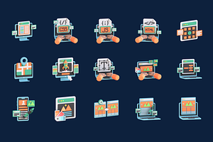 3D Web Design Icons