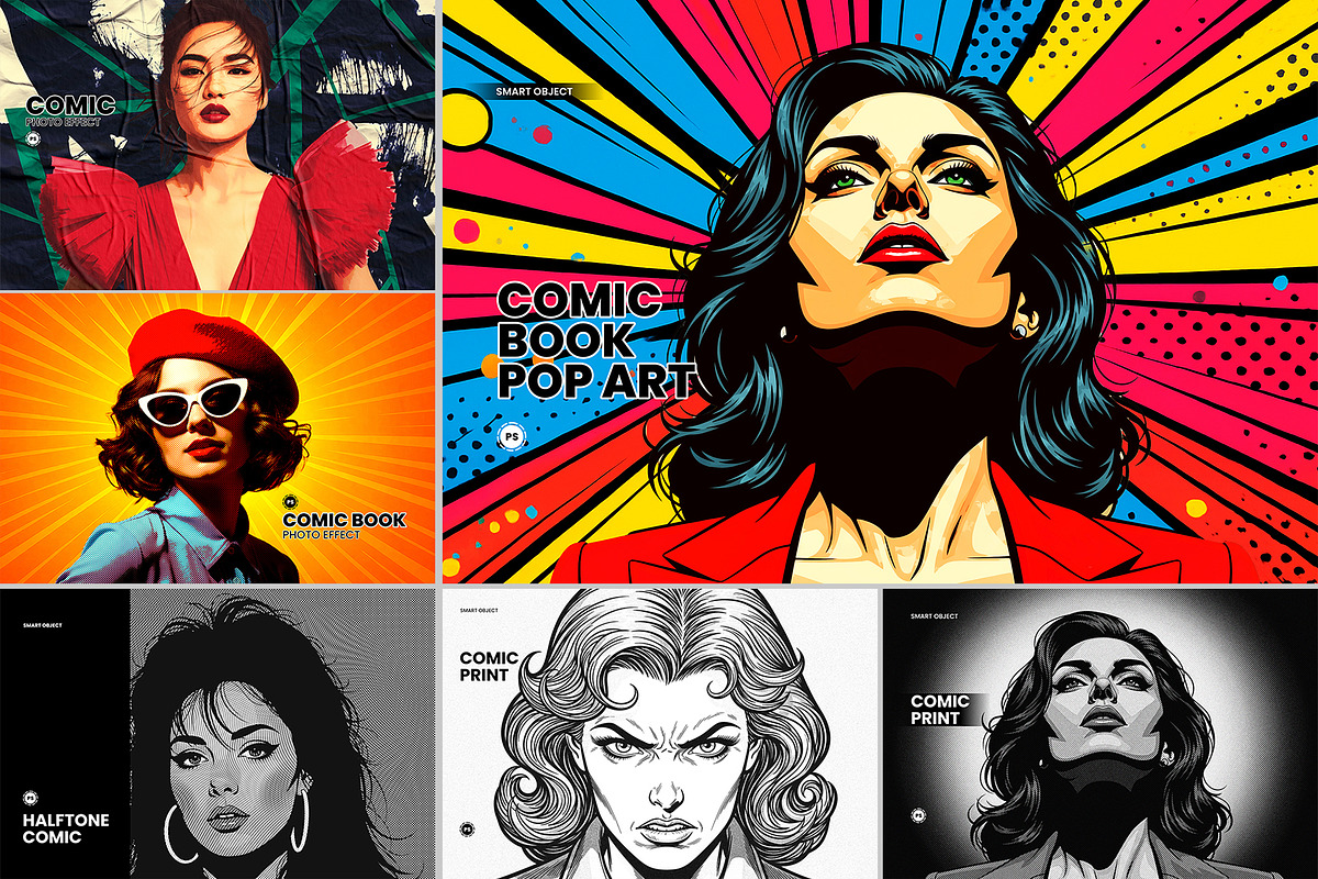 Comic Pop Art Photo Effect Bundle, a Layer Style Add-On by graphypix (Photo 1 of 11)