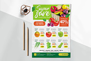 Supermarket Grocery Flyer Template, a Flyer Template by jobnabru (Thumbnail 2 of 2)