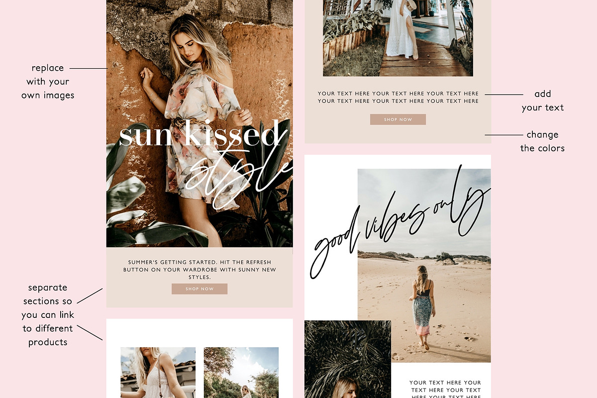 Neutral Boho Canva Email Template, an Email Template by KikiBunnyCreative (Photo 2 of 7)
