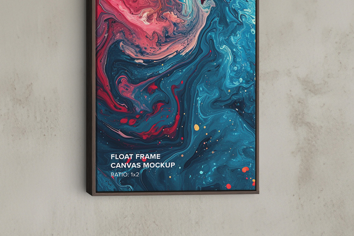 Floater Frame Canvas Mockup R-1x2, a Merchandise Mockup by Mockups by Carlos Viloria (Photo 5 of 6)