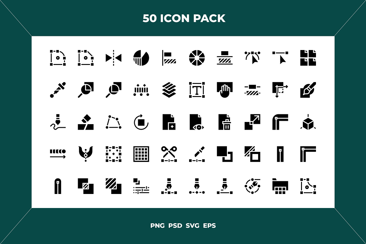 50 Vector edition icons, an Outline Icon by Wencory (Photo 1 of 2)