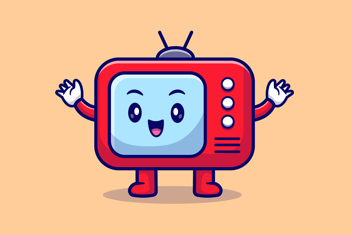 Cute Happy Television Cartoon, a Technology Illustration by Catalyst Labs (Photo 2 of 2)