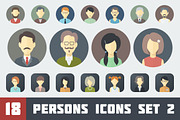 Flat Persons Icons Set 2, an Icon by Alex Serada (Thumbnail 1 of 5)