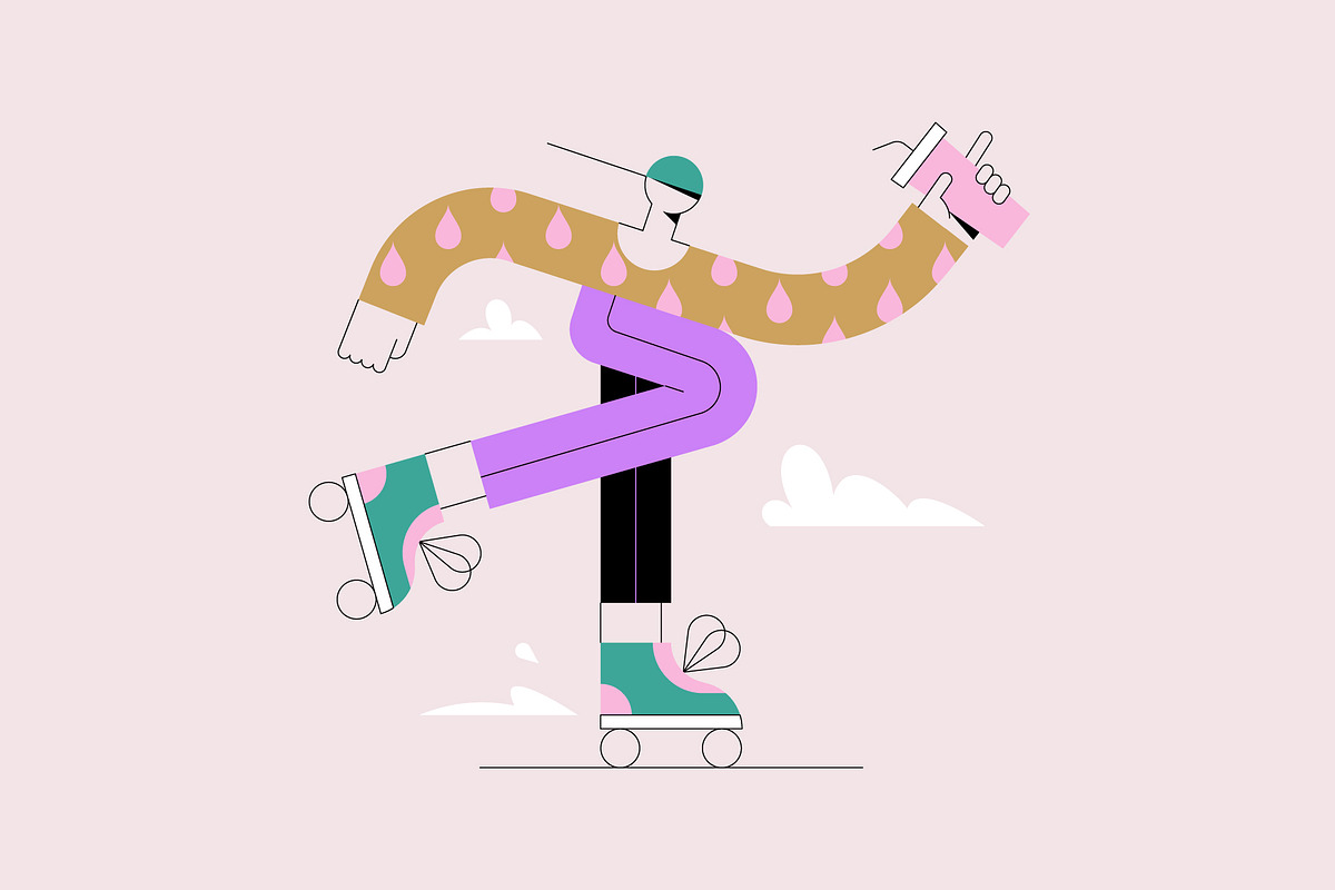 Playful Pastel Vector Characters, a Person Illustration by Léo Alexandre (Photo 8 of 15)