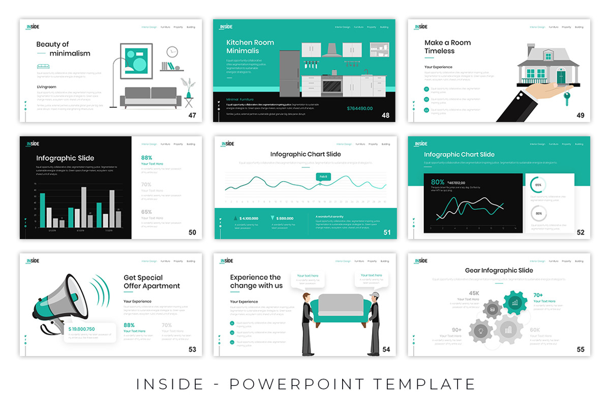 Inside - Interior Presentation, a Presentation Template by Brandearth ...