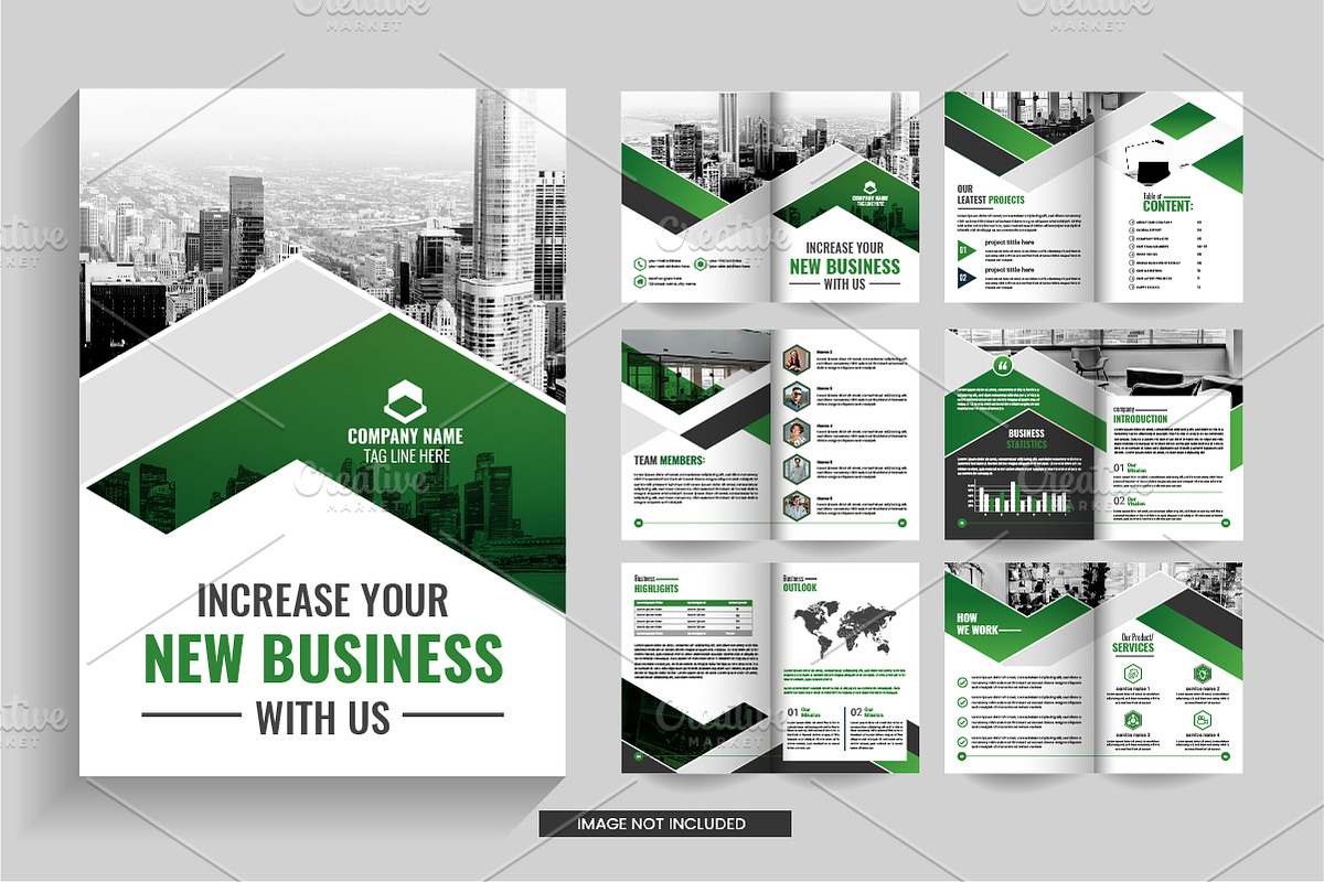 Company Bi fold Brochure Template, a Print Template by Tanuart