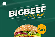 Burger Restaurant Instagram Post, a Social Media Template by FDR Studio (Thumbnail 3 of 6)