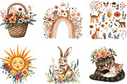 Boho Mother’s Day Clipart PNG Bundle, an Illustration by Designking (Thumbnail 4 of 5)