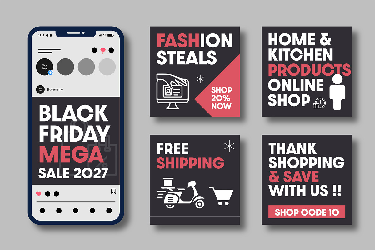 Black Friday Social Media Banner preview 2