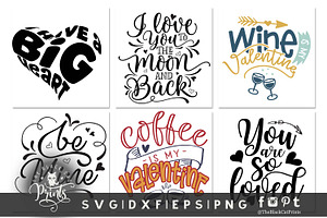 Valentines Bundle SVG DXF EPS PNG