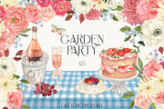 Garden Party Watercolor Florals, a Decorative Illustration by Catch the Dream Art (Thumbnail 1 of 13)