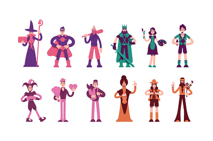 Twelve archetypes characters set, a Person Illustration by The img