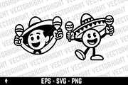 Mascot in ladge sombrero, a Person Illustration by Vectorhight (Thumbnail 3 of 3)