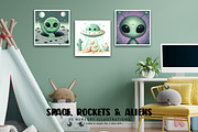 Space, Rockets and Aliens, a Decorative Illustration by Digital Art Creations (Thumbnail 5 of 7)
