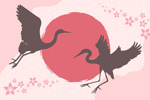 Japanese Background, a Decorative Illustration by PsychocheArt