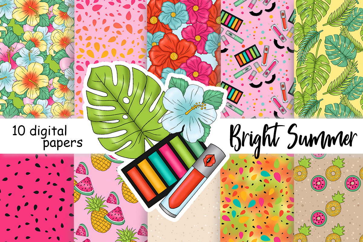 Bright Summer Pattern, a Pattern Graphic by GlamArtZhanna (Photo 3 of 3)