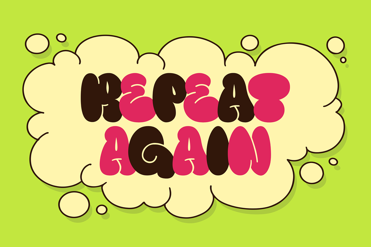 Fanky Bubble Graffiti Typeface, a Font by Fitrah Type (Photo 7 of 12)