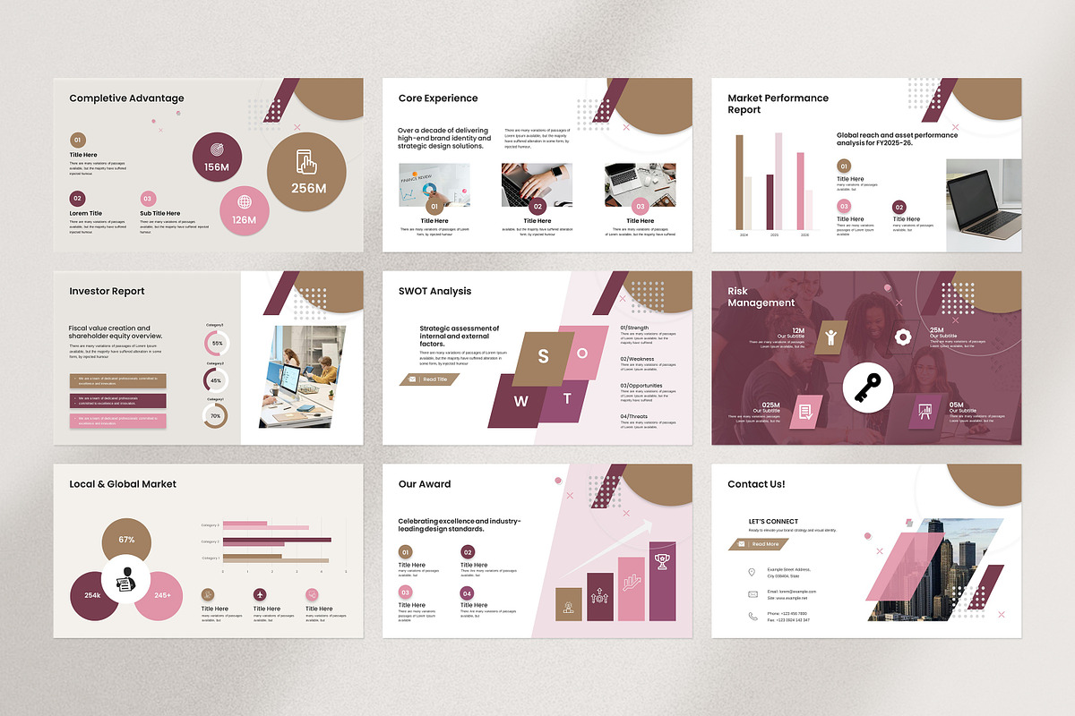 Annual Report Presentation Template, a Presentation Template by Slide_Genius1 (Photo 8 of 8)