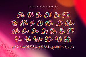 Yummy Candy - Color Bitmap Font