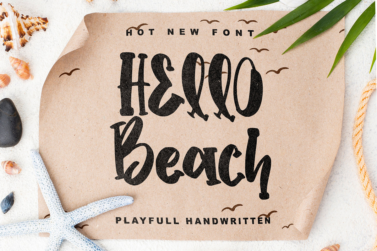 Hello Beach, a Script Font by Letterara (Photo 1 of 6)