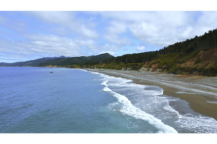 Top view of beautiful coast with, a Nature Photo by Media Whale Stock