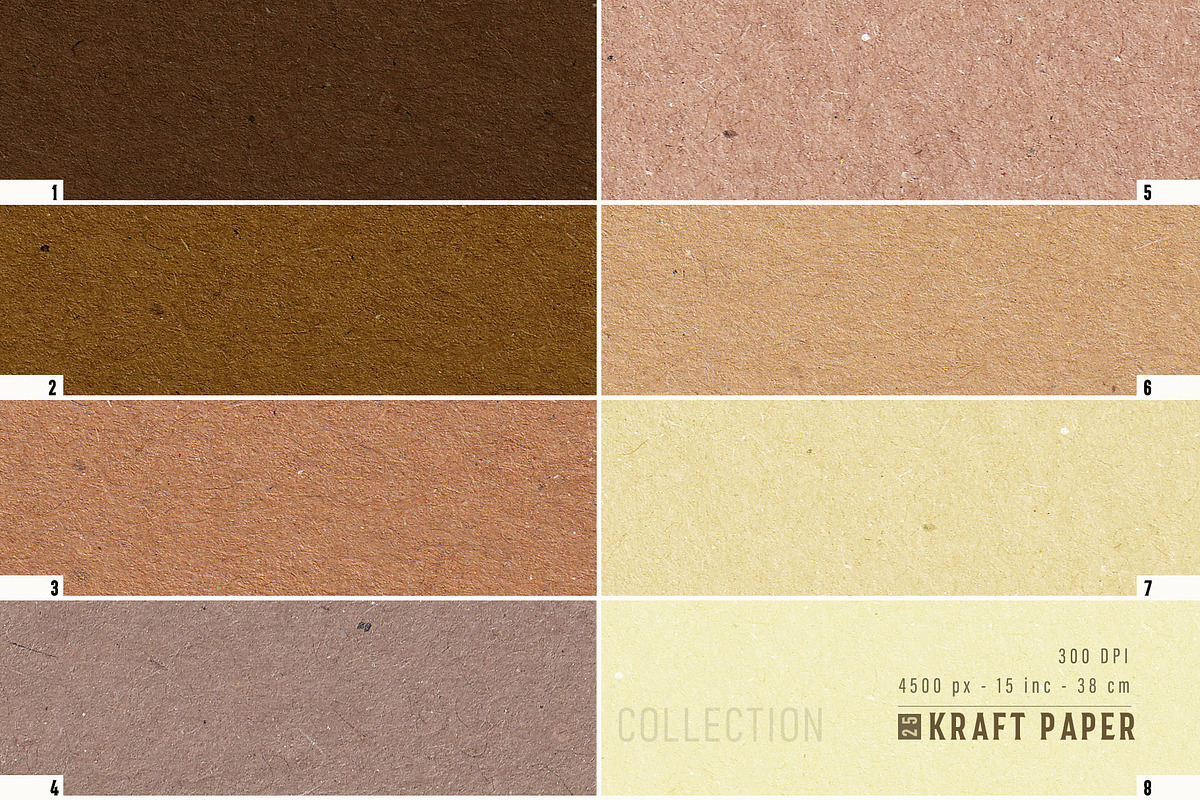 Kraft Paper Set, a Background Graphic by Suna Kosem (Photo 2 of 19)