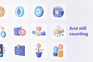 Coiny - Crypto 3D Icon Set