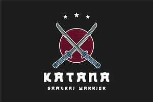 cross katana logo vector design, a Branding & Logo Template by zyxroun shop