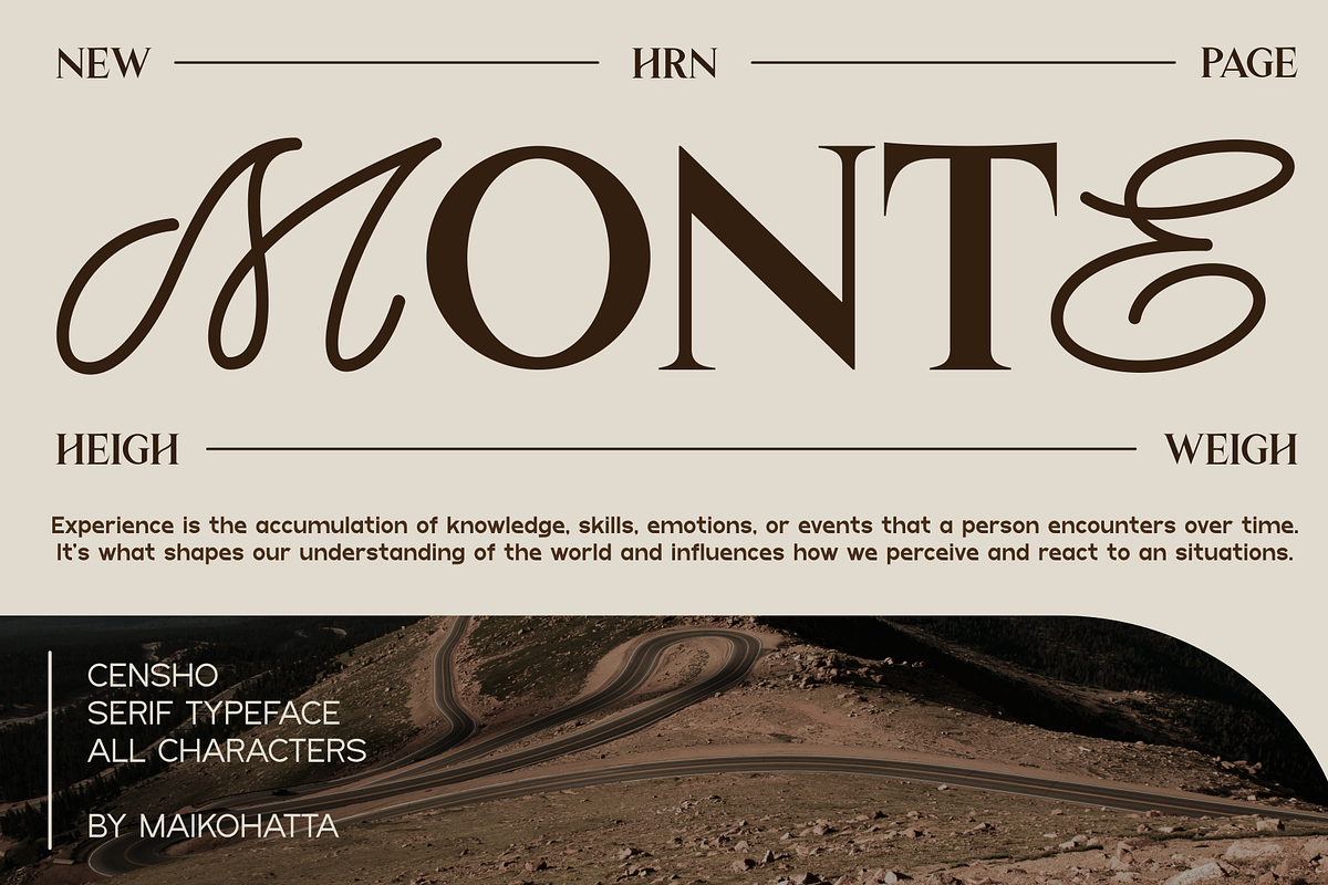 Censho - Modern Serif Typeface, a Serif Font by MaikoHatta (Photo 4 of 7)