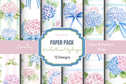 Grandmillennial Hydrangea Floral, a Pattern Graphic by Paper & Pattern Studio (Thumbnail 1 of 9)