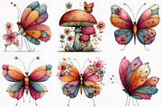 Whimsical Spring Butterfly Clipart, an Illustration by Craft Nest (Thumbnail 3 of 11)