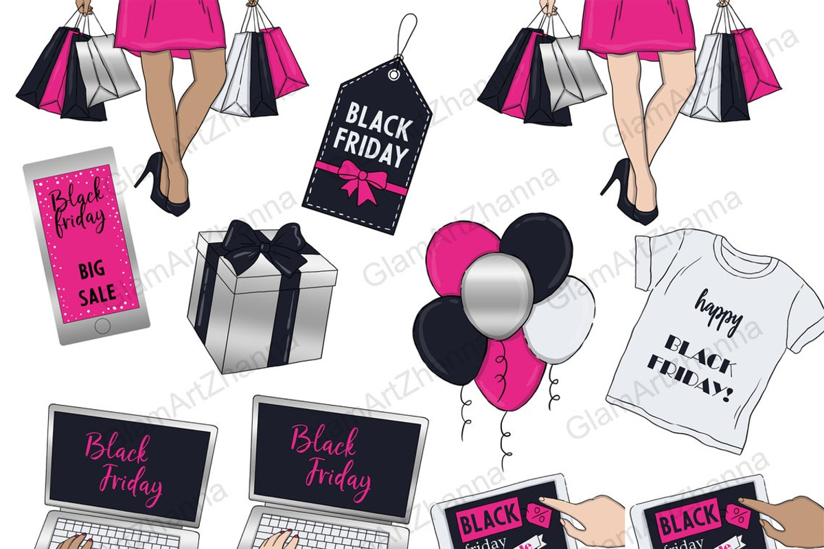 Black Friday Clipart, an Illustration by GlamArtZhanna (Photo 3 of 4)